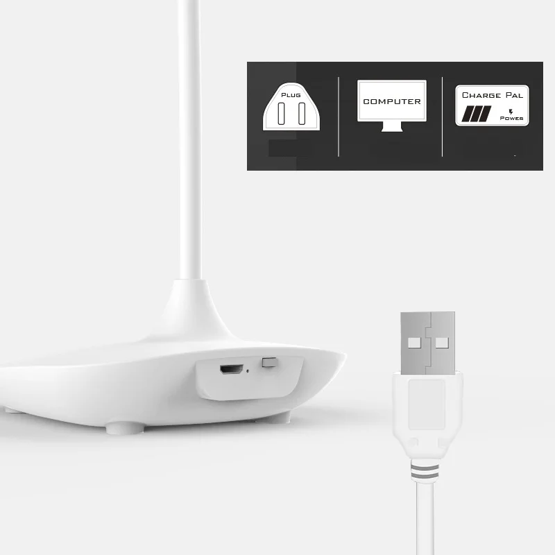 Led Desk Lamp Dimmable Touch Table Lamp Rechargeable Study Student For Reading Office Night Light Eye Protection