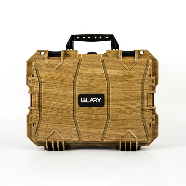 GLARY shockproof plastic tool case box with strong handle professional hardcase storage box portable flight carry-on case tool