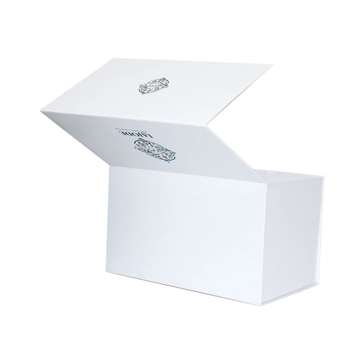 Free Sample Square White Luxury Paper Packaging Box for Dress Bespoke Logo Printed Gift Foldable Cardboard Jewelry Box