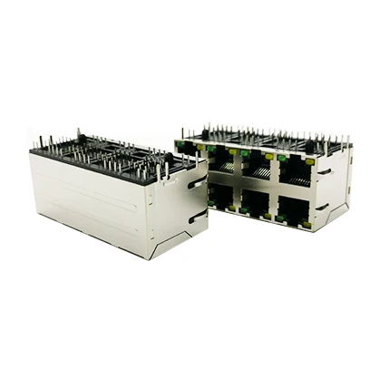 eight Ports Modular Jack  without Magnetic Module 2X4 Rj45 connector