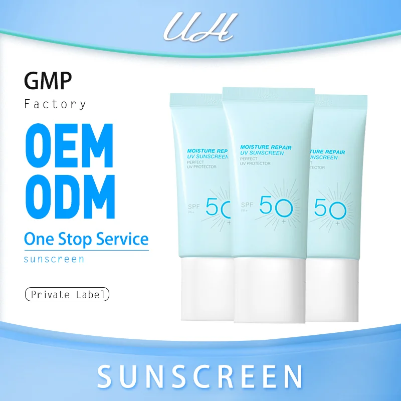 Sunscreen Spf 50 Manufacturer Oem Private Label Korean Waterproof Whitening Natural Organic Sunscreen