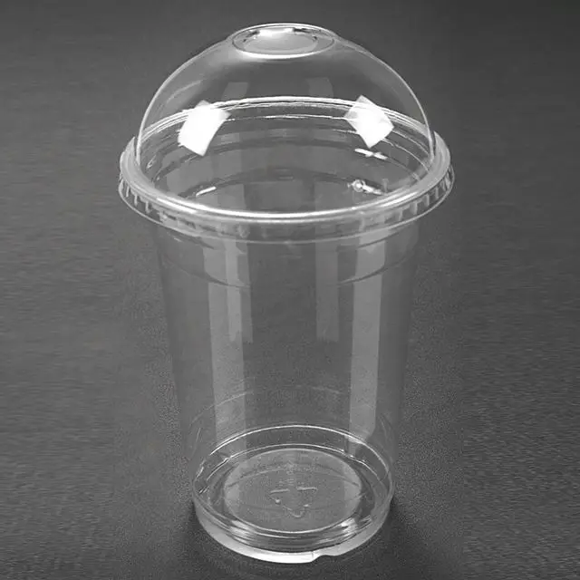 Одноразовые прозрачные пластиковые чашки с крышкой для молочного коктейля, 16 унций, 500 мл