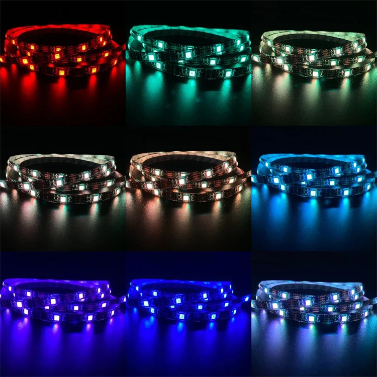 1m 2m 5m wifi waterproof USB port voice control light strip colour change led rgb 5050 smart strip lights with 20 key remote