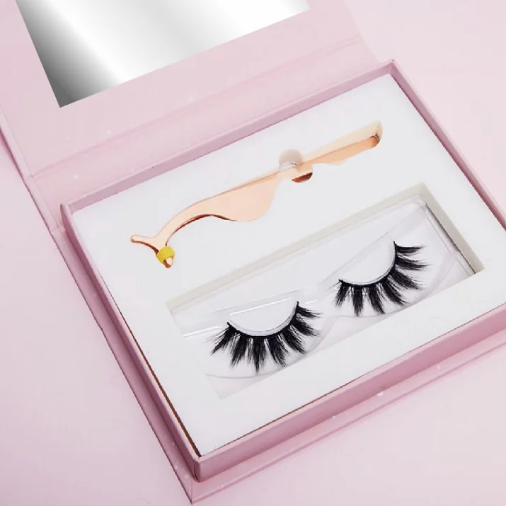 
2020 newly wholesale 3d top mink 25mm eyelash oem lashes strip custom packaging case vendors for makeup 