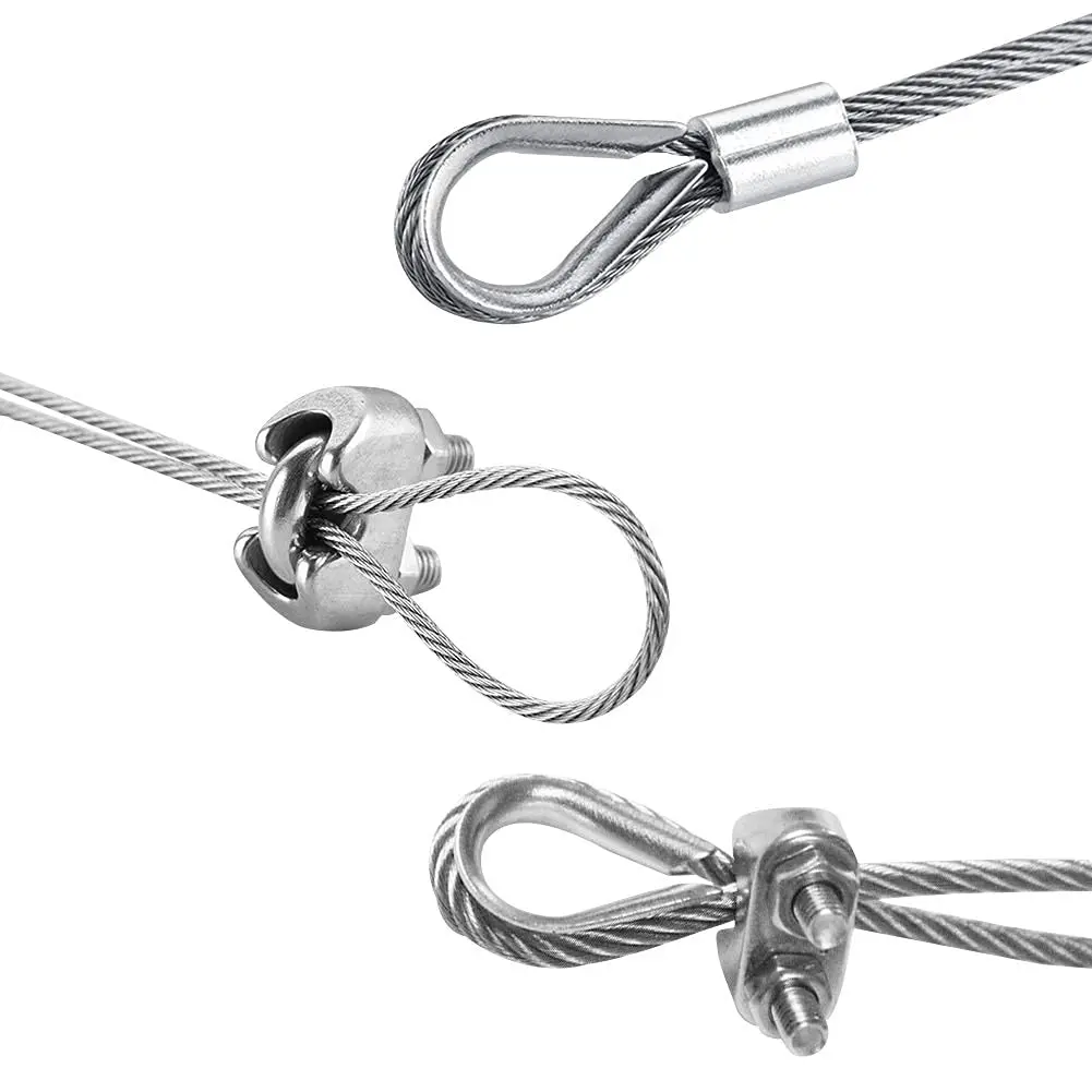 DIN741 Standard Stainless Steel Wire Rope Clip U-Bolt Clamp with Zinc Finish