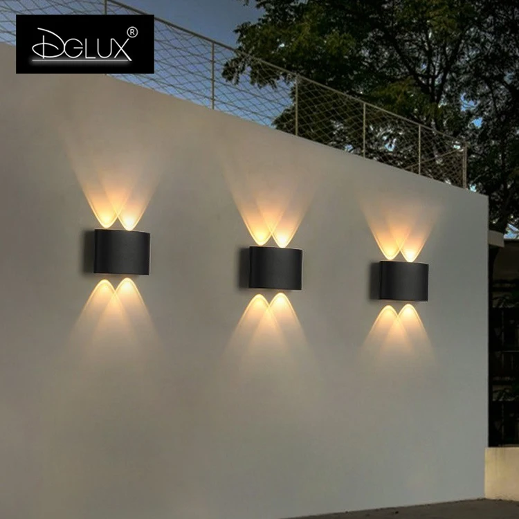 DGLUX Luminous Lighting Garden Decoration Wall Lamp Ac85-265v Led Outdoor Waterproof up and Down Aluminum 80 COB Electric Energy