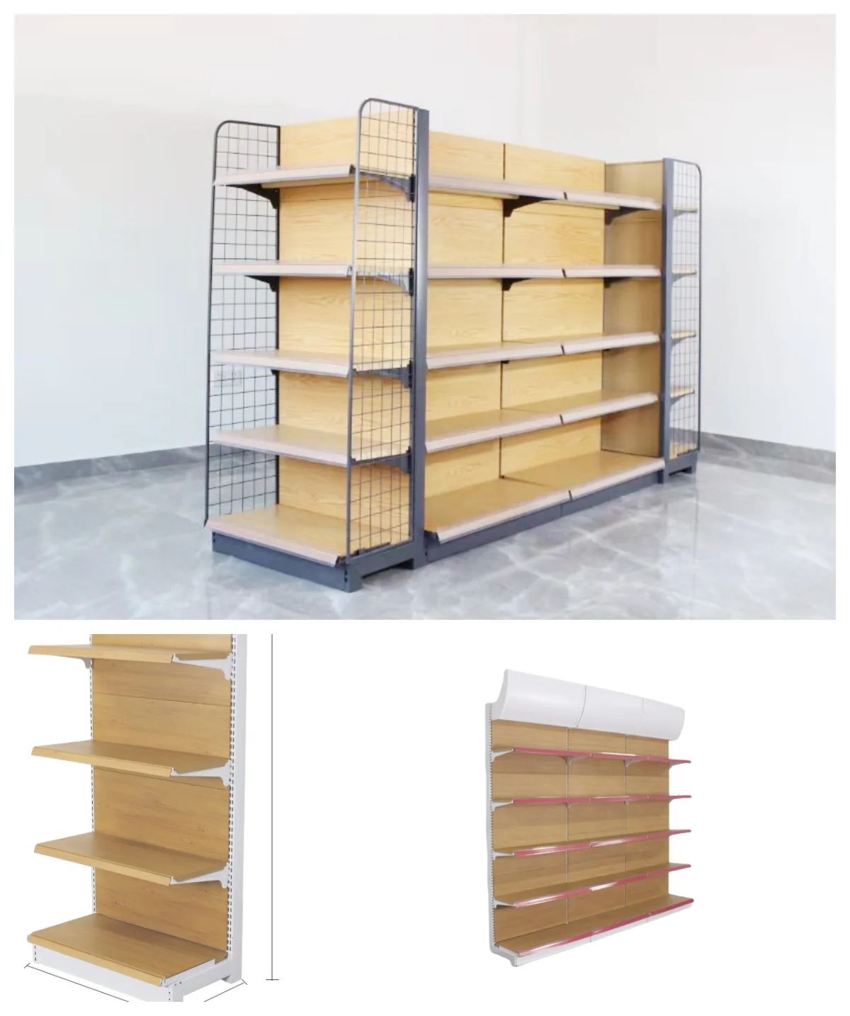 PFT Grocery Metal Shop Racks Gondola Supermarket Shelves Convenience Store Shelf shelving