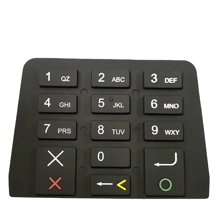 Customized OEM Molded Keyboard Protective Silicone Rubber Button Pad Customized Logo Telecommunication Equipment Gua Touch WSSY