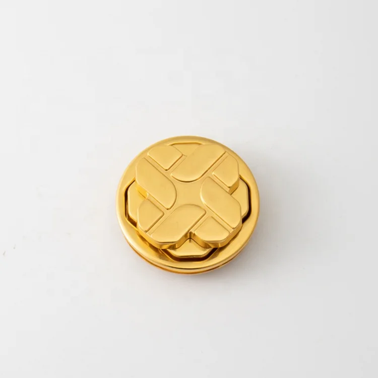 High Quality Bag Hardware Gold Nickel Metal Turn lock Automatic Twist Lock luggage zipper lock