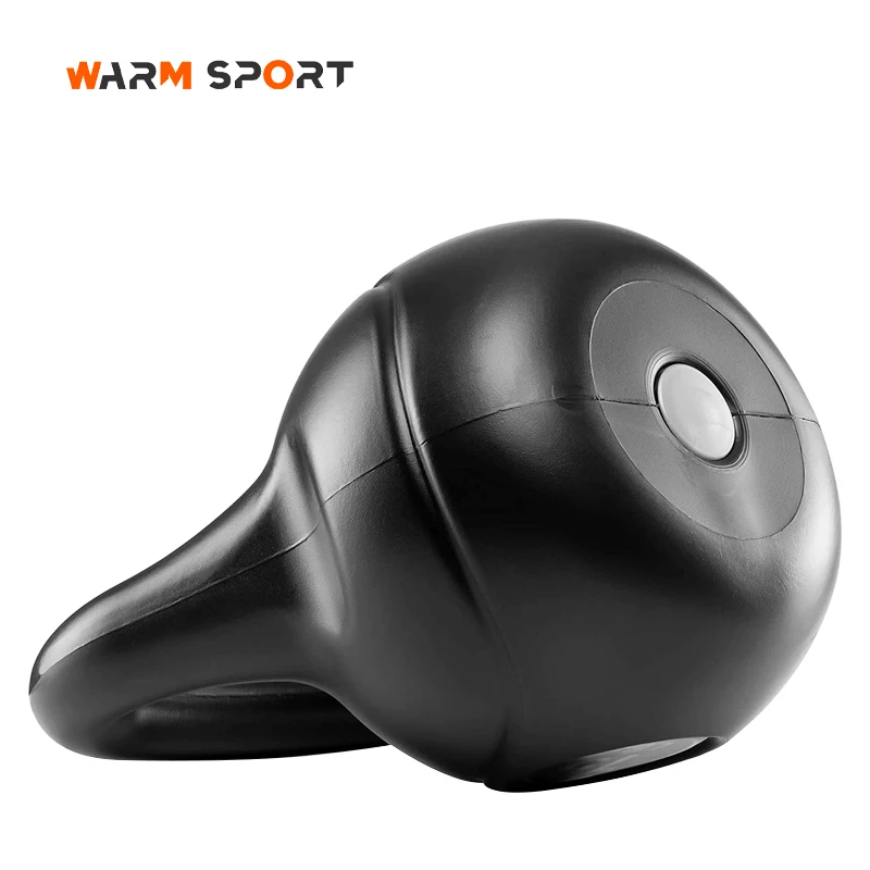 Wholesale Home Gym 2 4 6 8 10 12 KG Fixed Black Plastic Cement Kettlebell For Strength Training