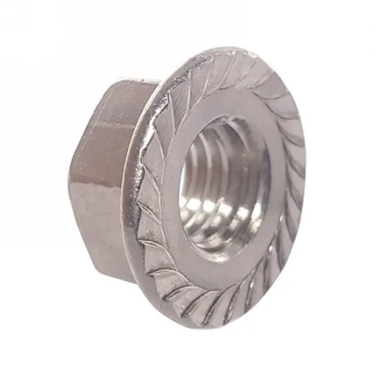 
Flange Nut Lock Factory Supplies High Quality Stainless Steel M6 M7 M8 Hex Flange Nut Precision Lock Nut 