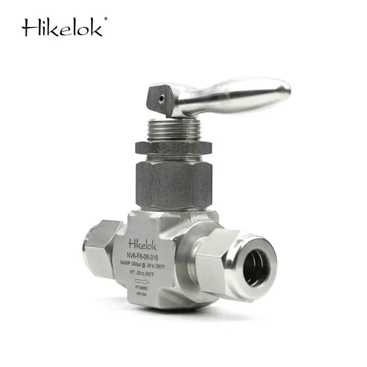 Swagelok Type Hikelok Stainless Steel Low Pressure 1/8 inch 1/2 Straight Angle Toggle Needle Valves/Pin