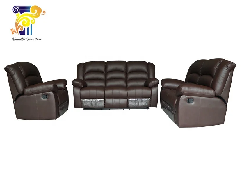 Hot selling 3+2+1 Modern 6 Seater living room full grain leather home theater recliner sofa set