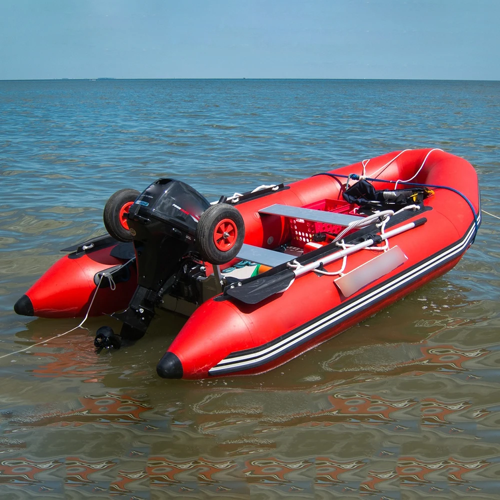 3.6M inflatable boat inflatable yacht kayak paddle boat with PVC high pressure air tube and aluminum floor
