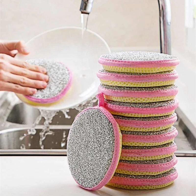 Double Side Dishwashing Sponge Pan Pot Dish Wash Sponges Household Cleaning Tools Kitchen Tableware Dish Washing Brush