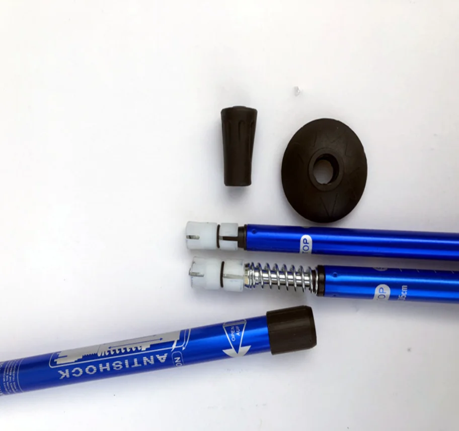 Manufacture Outdoor adjustable Mountain Climbing Aluminum Telescoping Foldable Walking Sticks Trekking Poles