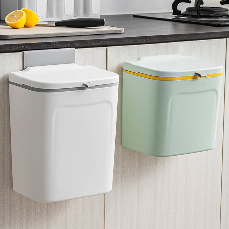 Новый дизайн, подвесная мусорная корзина на дверь кухонного шкафа, мусорная корзина, настенное мусорное ведро, оба способа использования