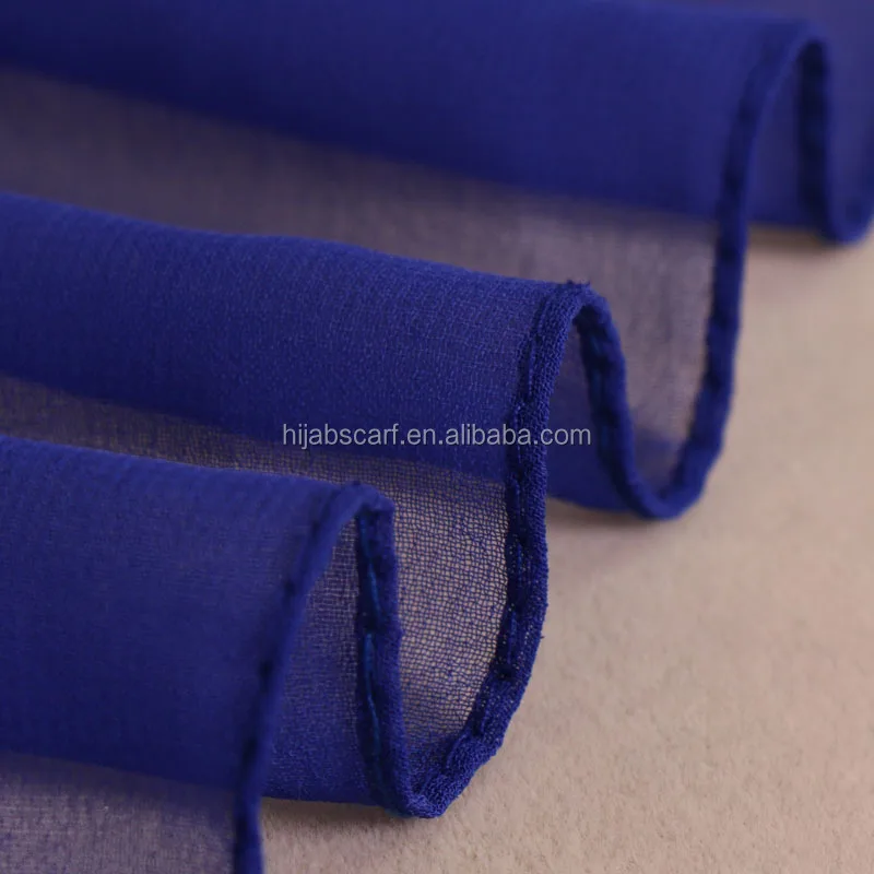 Women Muslim Glitter Floral Hijab Lace Silk Gold Beads Scarf Plain Hijab Lace Chiffon Shawl