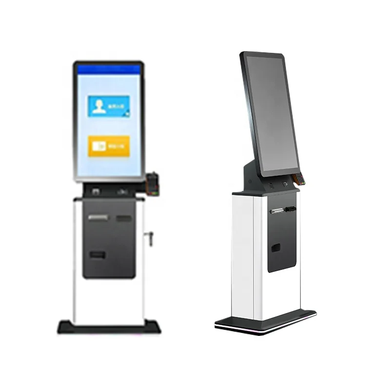 Self service Touch Screen health Kiosk With Barcode Scanner atm cash machine Self Check-in Floor Stand kiosk cash payment kiosk