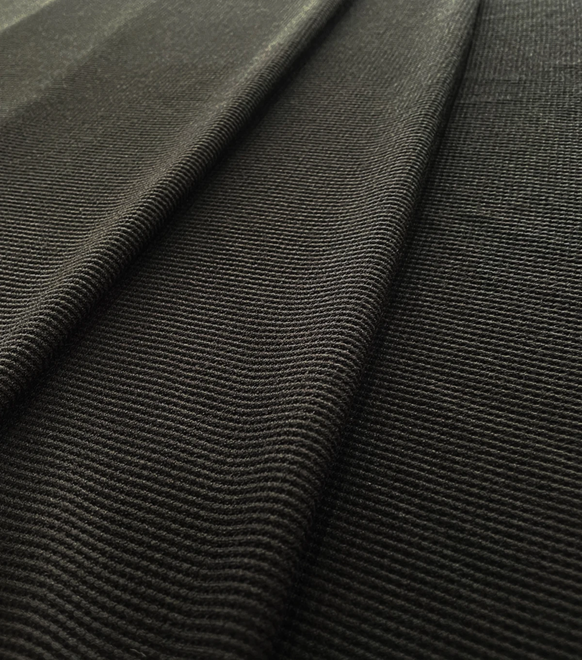 Высококачественная текстура/Мягкая черная вафельная трикотажная клетчатая ткань для одежды