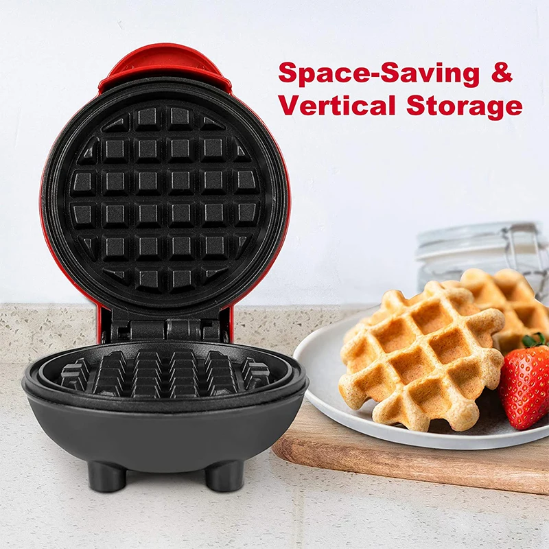 Portable Mini Waffle Maker Convenient Heat Non-Stick Pan Fast Heat Evenly and Easy to Clean