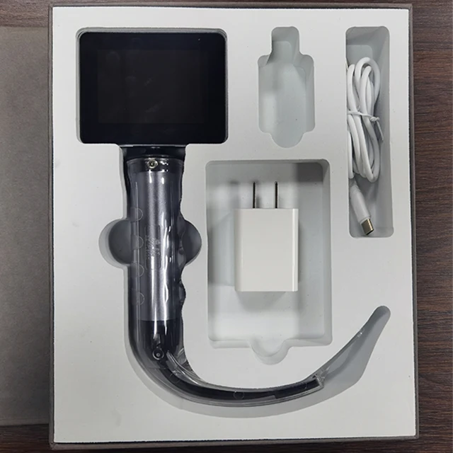 Hospital  complete set  video laryngoscope  reusable with disposable  blade