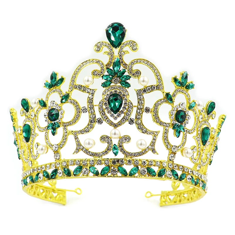 
NeeFu WoFu big Crown European and American luxury crown Fashion Bridal Wedding Wholesale Wedding Tiaras and Crowns 