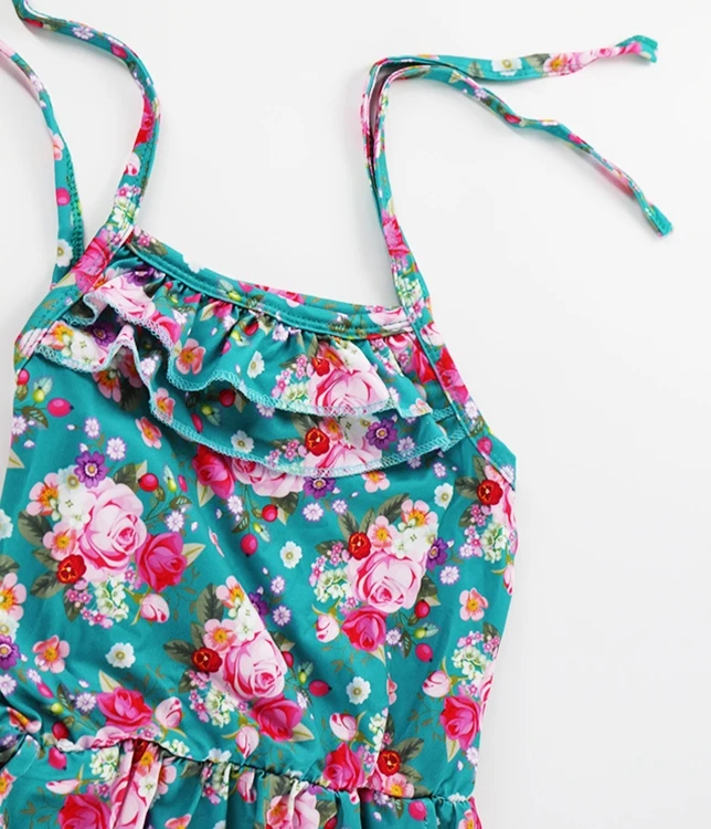 The latest girl print halter jumpsuit for 2019
