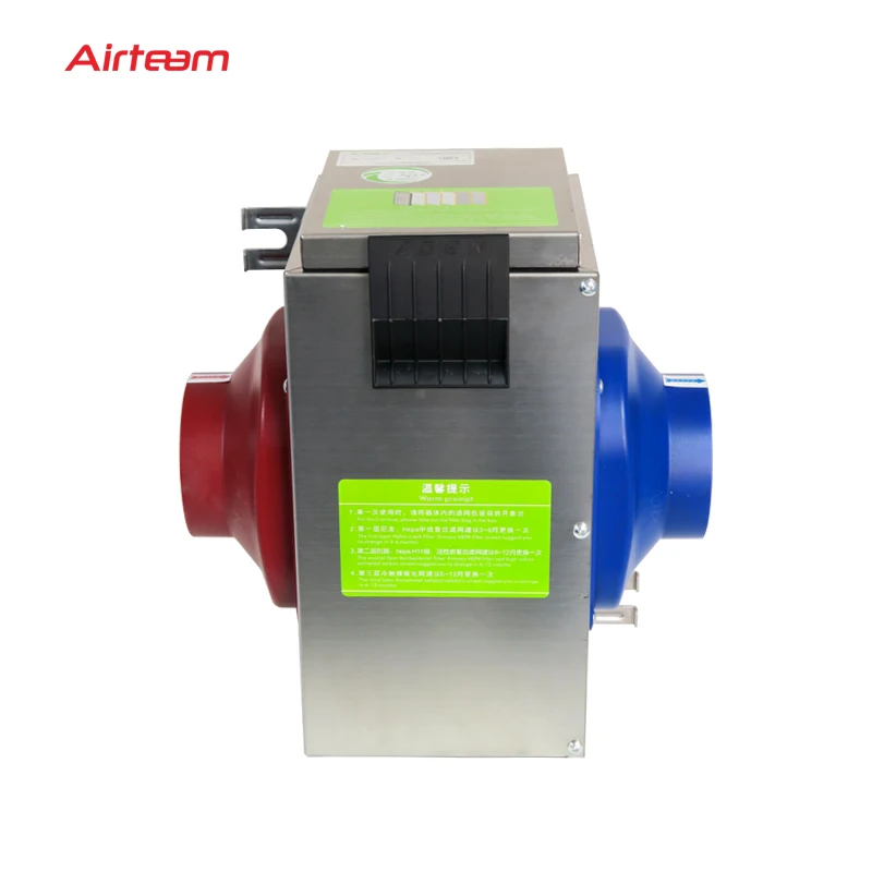 Galvanized Sheet Steel no power HEPA Air Filter Box For Ventilation Fan Use