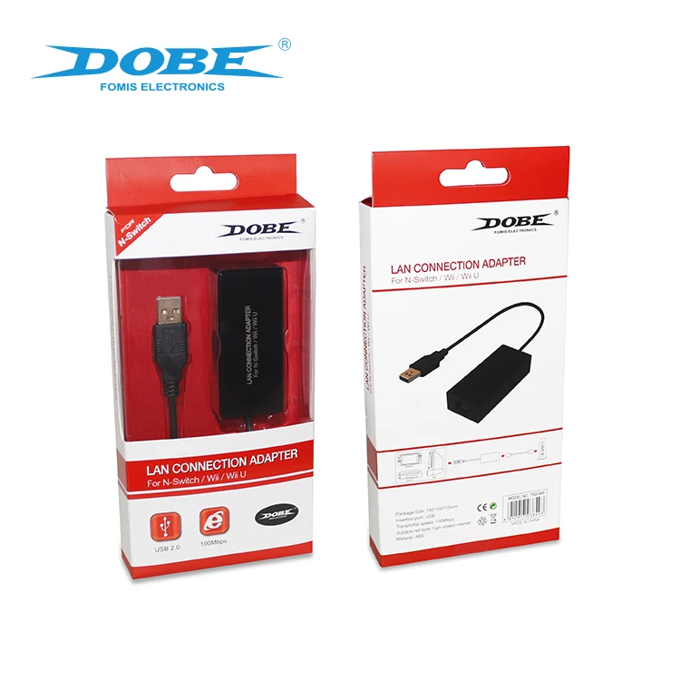 DOBE Factory Original Network LAN Connection Adapter Fit for Nintendo Switch / Wii / Wii U Game Console Game Accessories