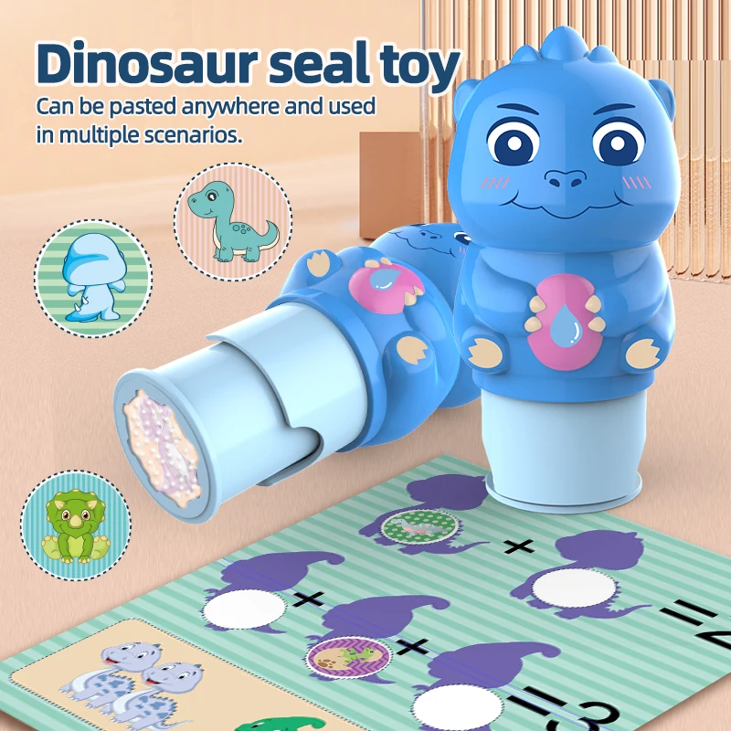 SL Waterproof Magic Sticker Stamper Seal Sticker Toy With 100 Removable Stickers And 36 Page Activity Pad