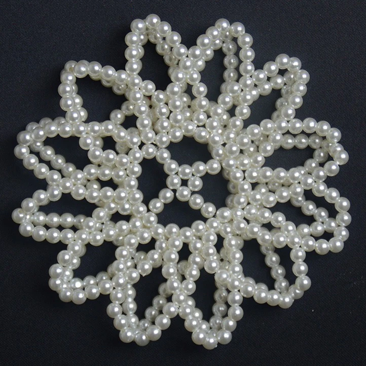 Liberty Gifts pearl bun hair accessory maker high quality ladies handmade knit mesh fabric