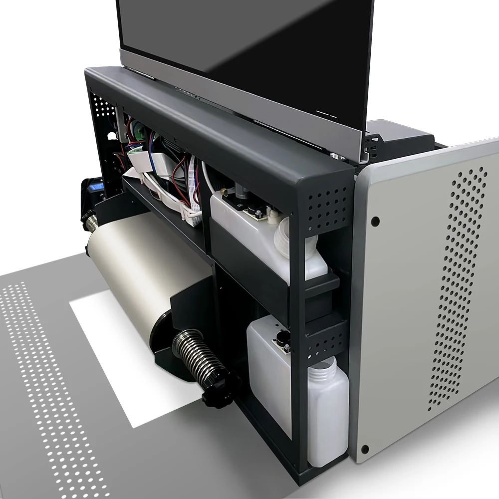 4pcs I3200 Print Head T-Shirt PET Film DTF Printer  Roll to Roll High Speed DTF Printer Printing Machine With Powder Shaker