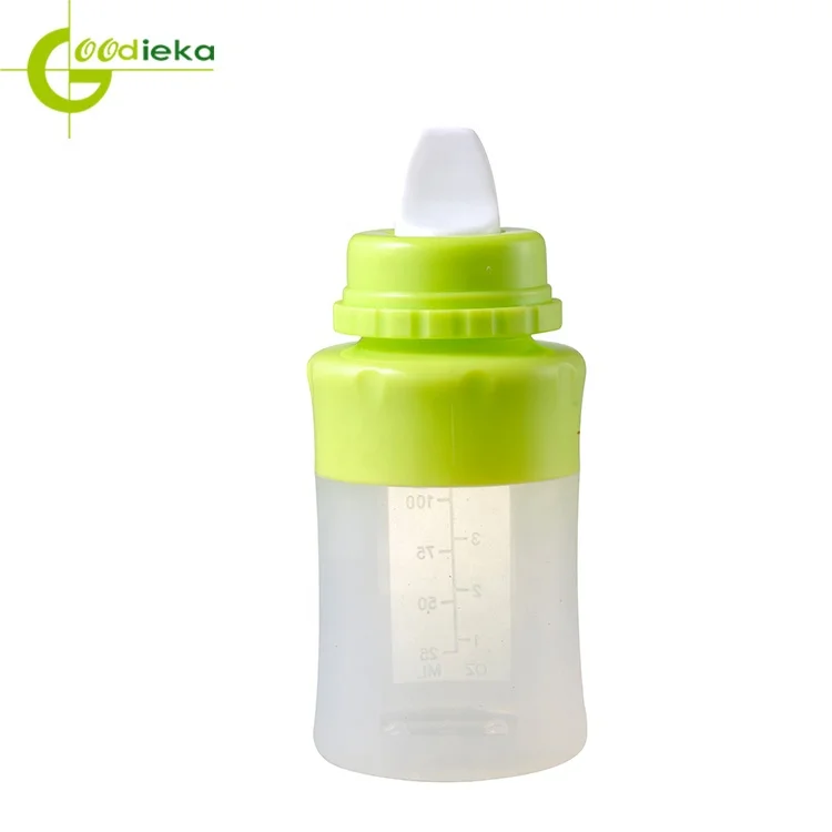 Standard Neck 100ml BPA Free Silicone Baby Feeding Bottle