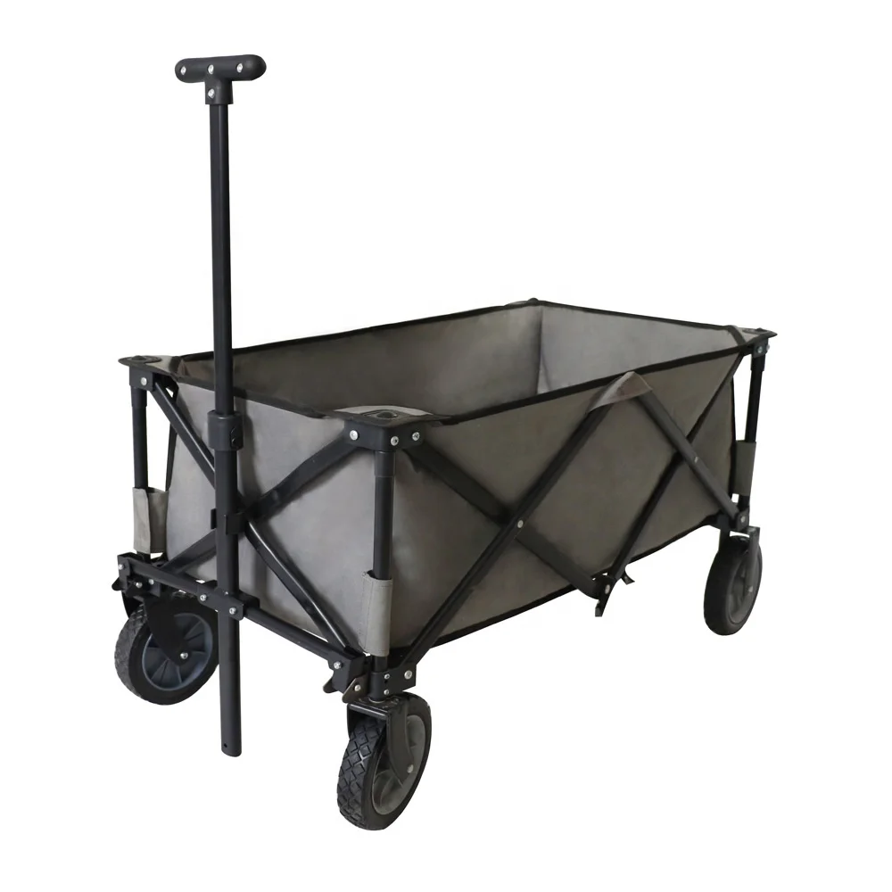Heavy Duty Collapsible Foldable Cart Outdoor Utillty Wagon Trolley For Camping
