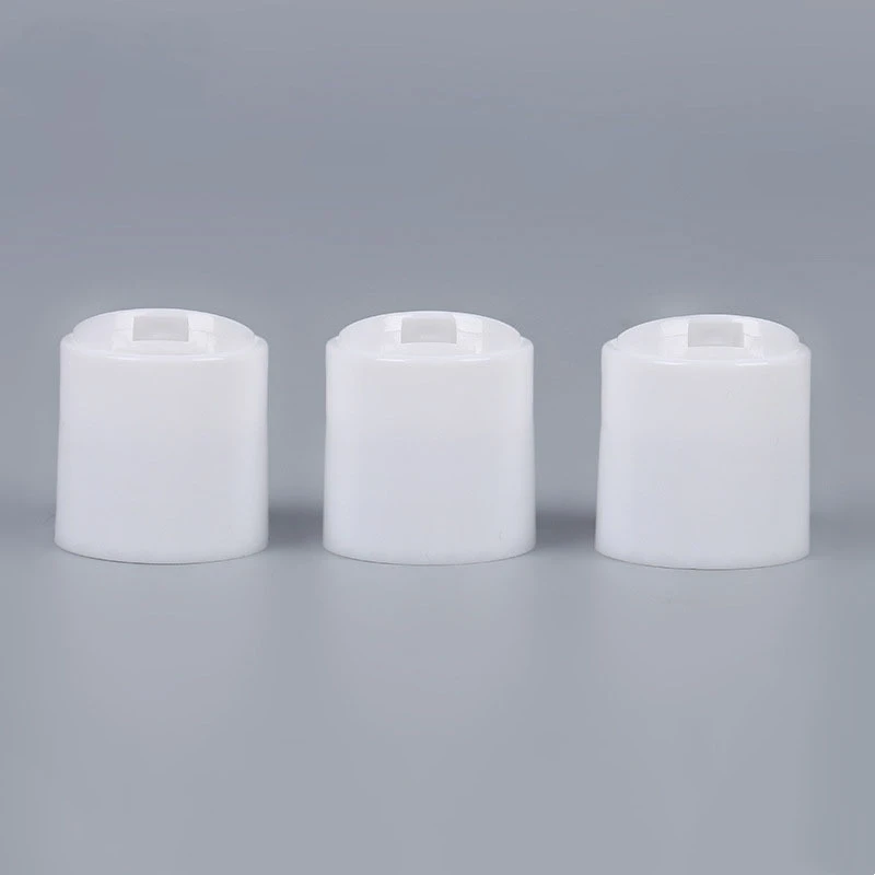 Free Sample Recyclable 28mm 28/410 Plastic Screw Disc Top Cap For Shampoo Shower Gel Toner Liquid Cosmetics