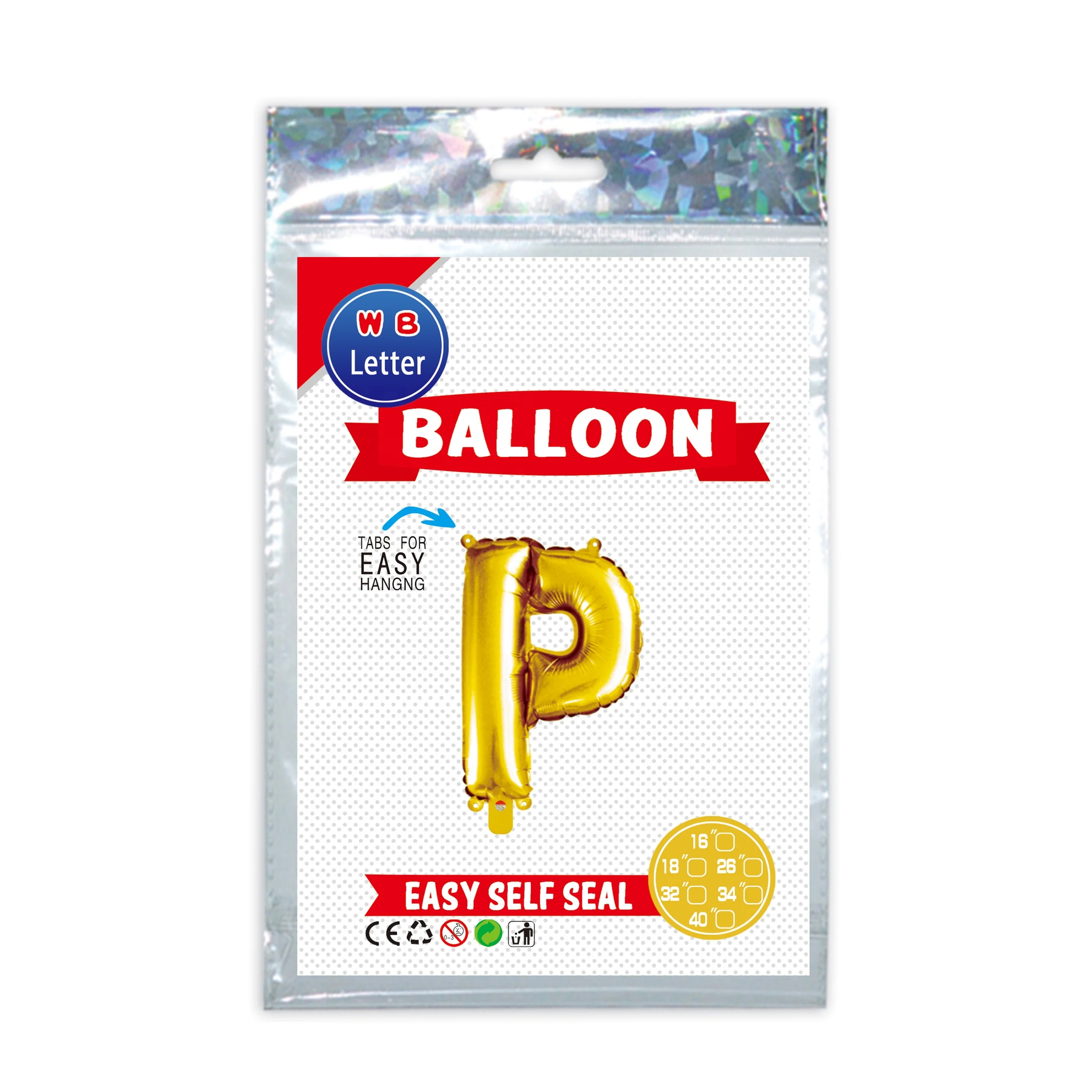 Happy Birthday balloon set 18 inch alphabet 12 gold combination balloon set