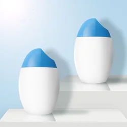 PE material egg shape oval shape 70ml squeeze sunscreen cream serum bottle