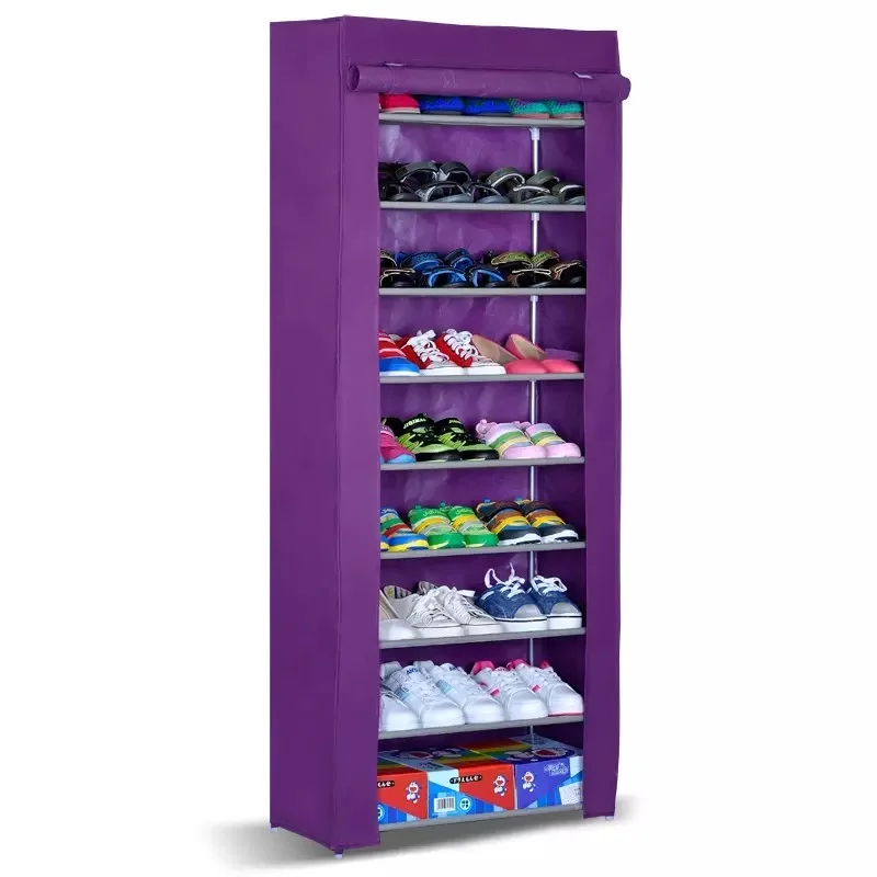 Cheap Hot Sale Non-woven Ventilation Shoe Rack Cabinet Shoe Display Stand Rak Sepatu With Covered