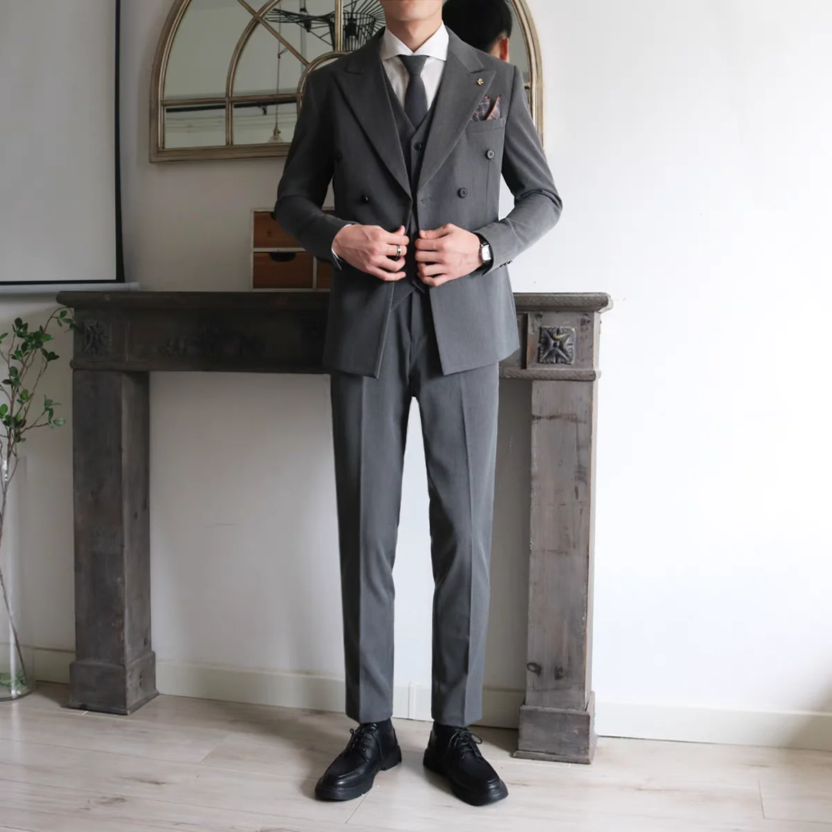 Popular tr suiting fabric stock lot Men TR suit fabric for china wholesale high quality nice color factory supply suiting fabric