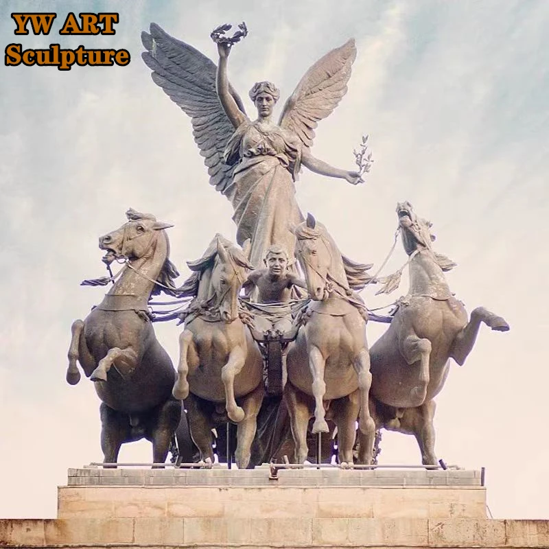 Customize Abstract Life Size Bronze Pegasus Statue Flying Horse Sculpture