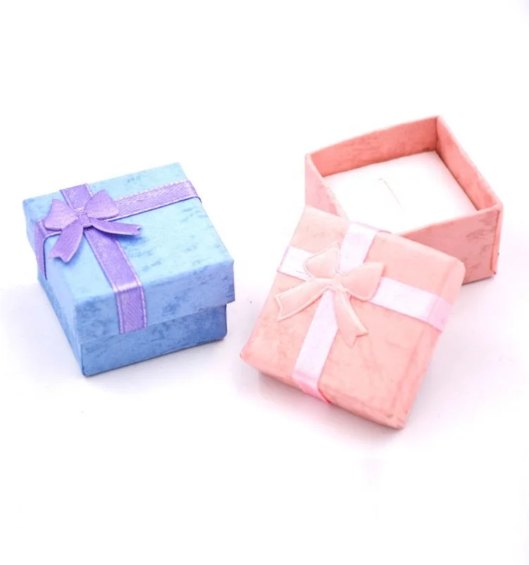 Fashion Colorful New Jewelry Organizer Box Rings Storage Cube Box Small Gift Box For Rings Earrings