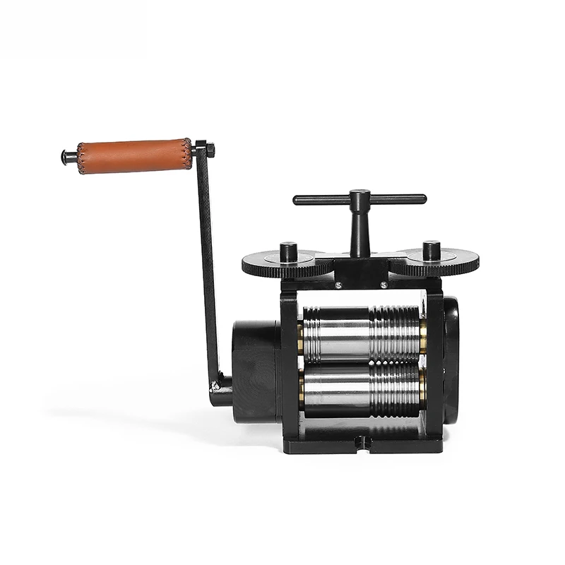 High Quality DIY Jewellery Making Machine in Black with 130mm Rolls Manual Combination Jewelry Rolling Mills LK-RM02A