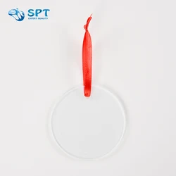 Well-selling ornament 2021 christmas sublimation round imprint ornament personalized customise