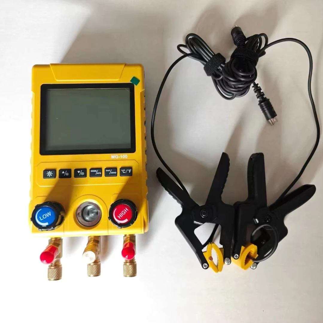 DY517 Refrigerant Digital Manifold Gauge HVAC Vacuum Pressure Temperature Leak Test