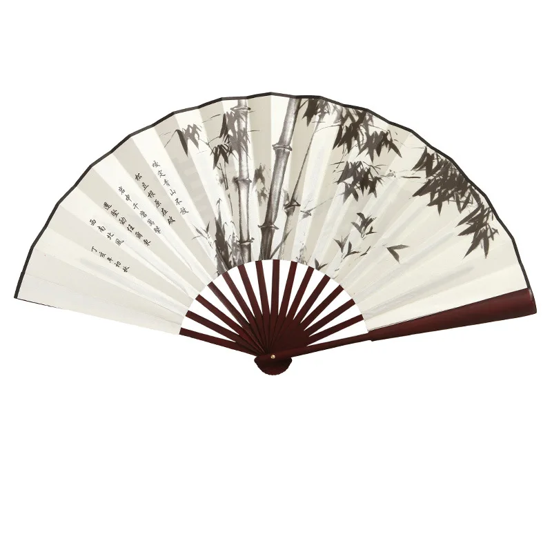 Wholesale Bamboo Fans in Chinese Style Classical Network Red Folding Fan Male Handmade Advertising Fan Customization