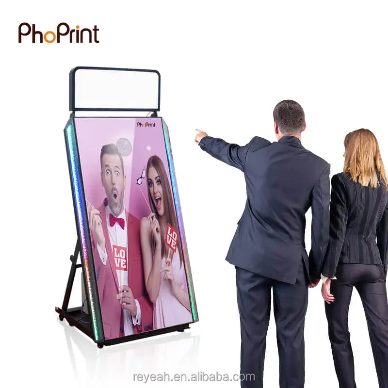 Phoprint Big Mirror Booth With Software For Eevents And Parties