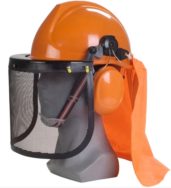 FS3003 Forest helmet set with mesh visor and ear muffs Faceshield