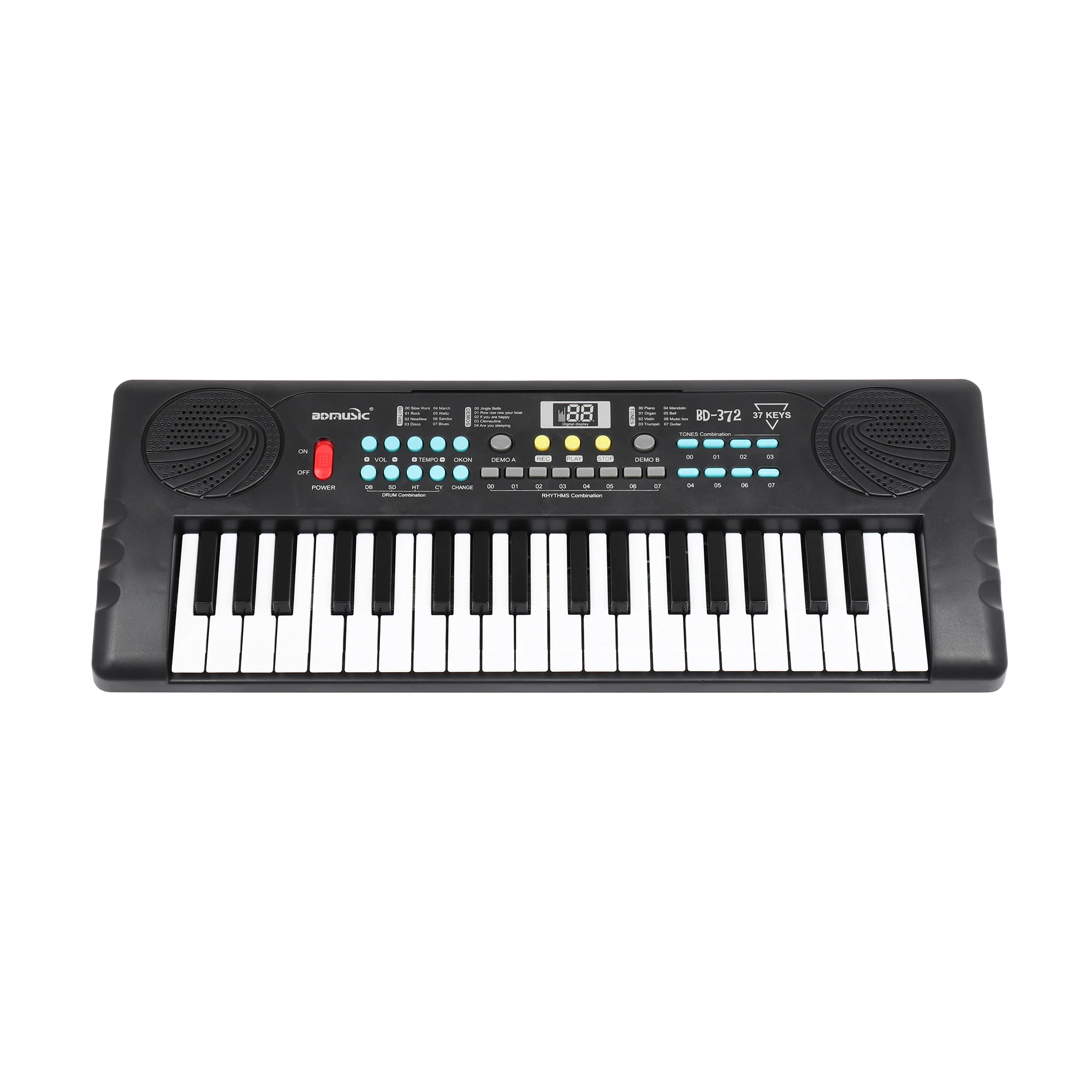 Toy Music Keyboard Instruments 37 Keys Toy Piano Electronic Organ Digital Keyboard Toy Synthesizer with Microphone for Kids