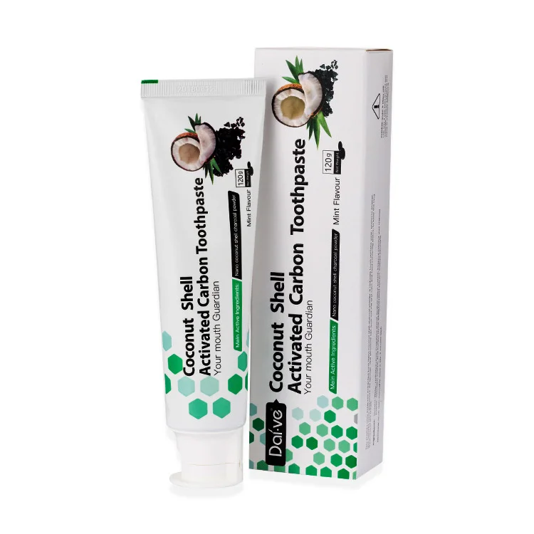 2022 new customized LOGO source factory activated coconut oil toothpaste organic teeth whitening tooth paste